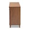 Baxton Studio Coolidge Walnut Finished 8-Shelf Wood Shoe Storage Cabinet 156-9390 - alternate 6